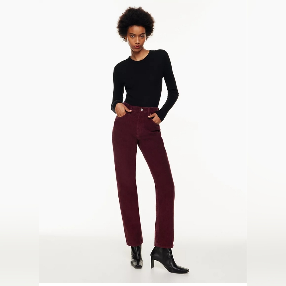 NWT Aritzia Denim Forum 90s Joni High Rise corduroy Loose Fit pants-30L